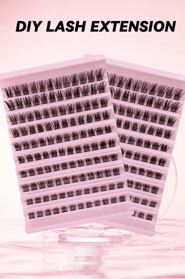 MIAOJIE Lash Clusters 120pcs Cluster Lashes 8-16mm Individual Lashes Natural Look D Curl Fluffy Cluster Lashes DIY Eyelash Exten