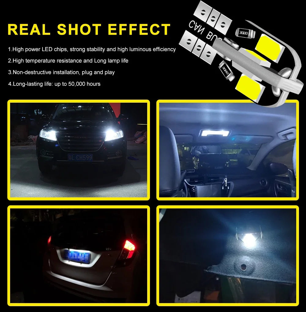 20PCS led Car Interior Bulb T10 White 5730 8SMD LED 12V Car Side Wedge Light White Lamp Auto Bulb Car Style Canbus Error Free