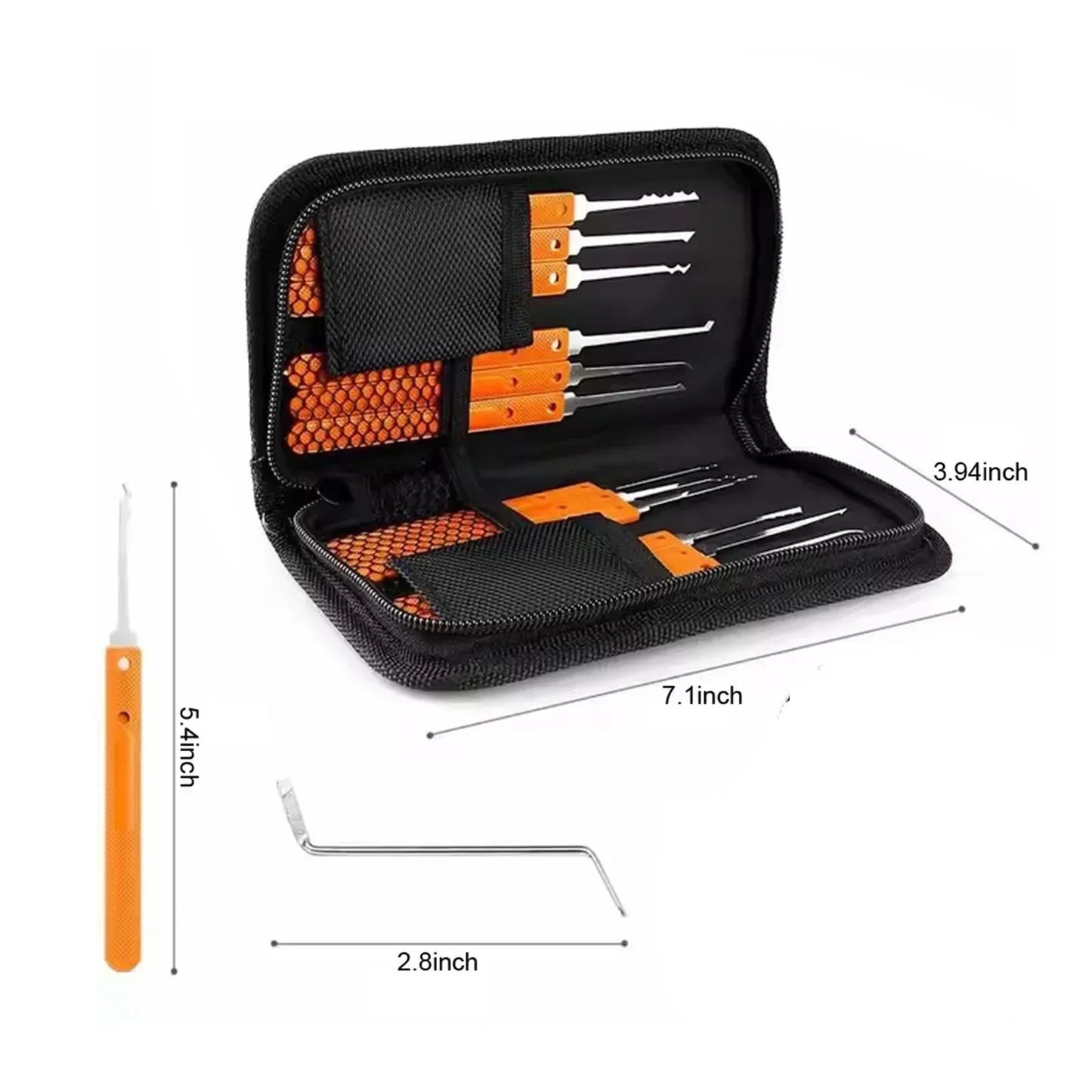 17pcs Blue/Black/Grey/Orange Handle Locksmith Tools Beginner Training Lock Kit Locksmith Lock Picking Professional Multi-Tool