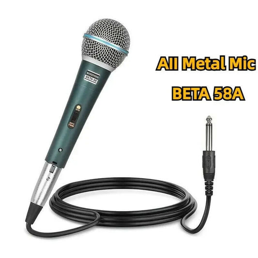 BETA 58A Supercardioid Dynamic Microphone For Stage Singing Professional Wired Microphone for Shure Karaoke BBOX Recording Vocal