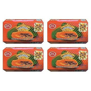 Asante Papaya & Honey Lightening Soap With Q10,AHA&BHA