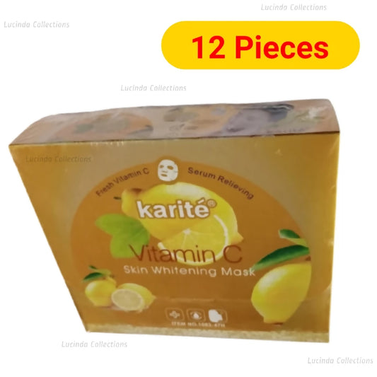 12Pcs Karite Vitamin C Brightening Face Mask