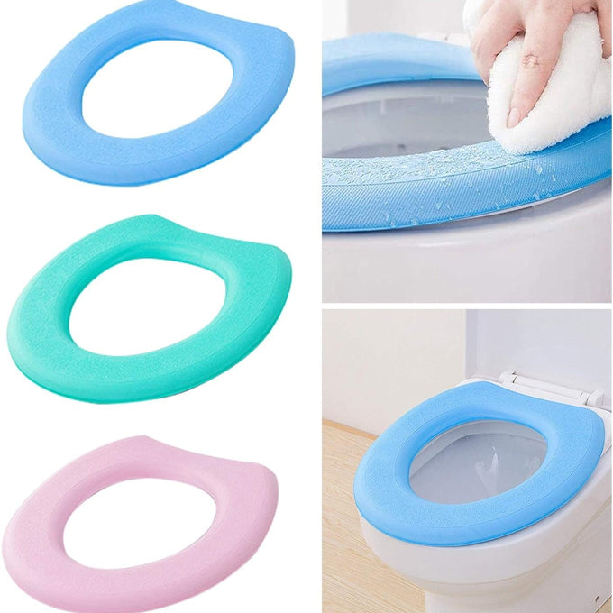 Sticker Adhesive Toilet Cushion Commode Liners Seat Padded Cushion Potty Cover