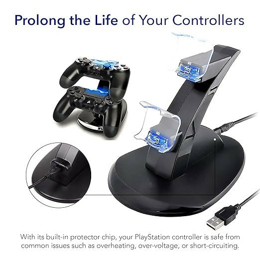 Otvo Dual PS4 Controller Charging Stand Dock Station