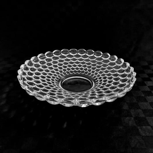 Glass Platter Bubble Texture 24cm