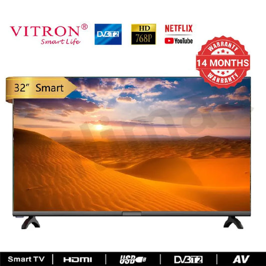 Vitron 32-inch Frameless Smart HD Android 11 TV with Netflix Bluetooth DVB-T2