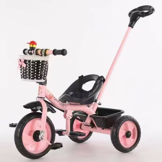 Tricycle with push handle