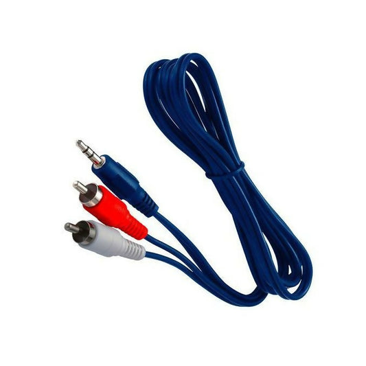 1 to 2 3.5mm Male Stereo Auxiliary Audio Jack - RCA Cable