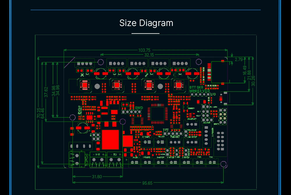 BIGTREETECH 3D Printer Motherboard SKR Mini E3 V3.0 + TFT35 E3 V3.0 Screen Onboard TMC2209 for Ender 3 Pro CR10 3d Control Board