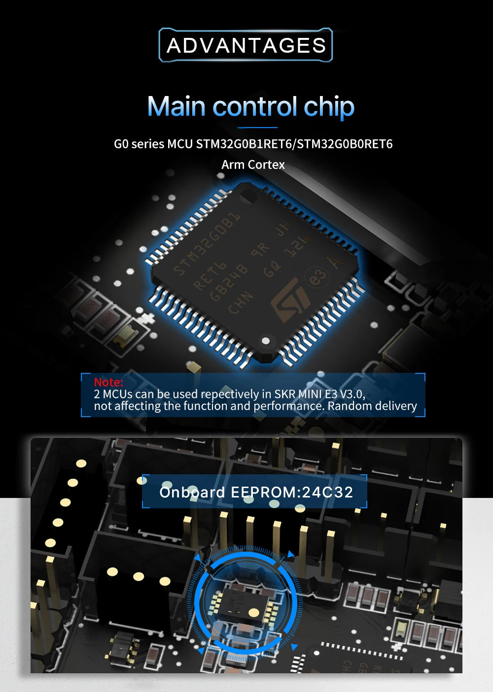 BIGTREETECH 3D Printer Motherboard SKR Mini E3 V3.0 + TFT35 E3 V3.0 Screen Onboard TMC2209 for Ender 3 Pro CR10 3d Control Board