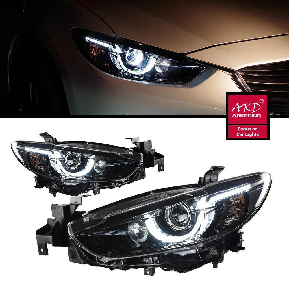 Auto Parts For Mazda 6 Atenza Headlights 2013-2016 latest Styling LED Daytime Lights Dual Projector Car Accesorios Modified
