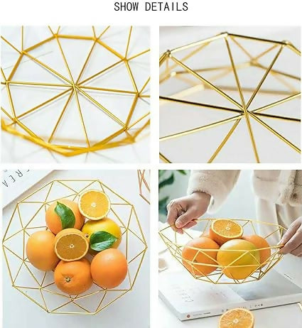 Geometric Wire Fruit Basket