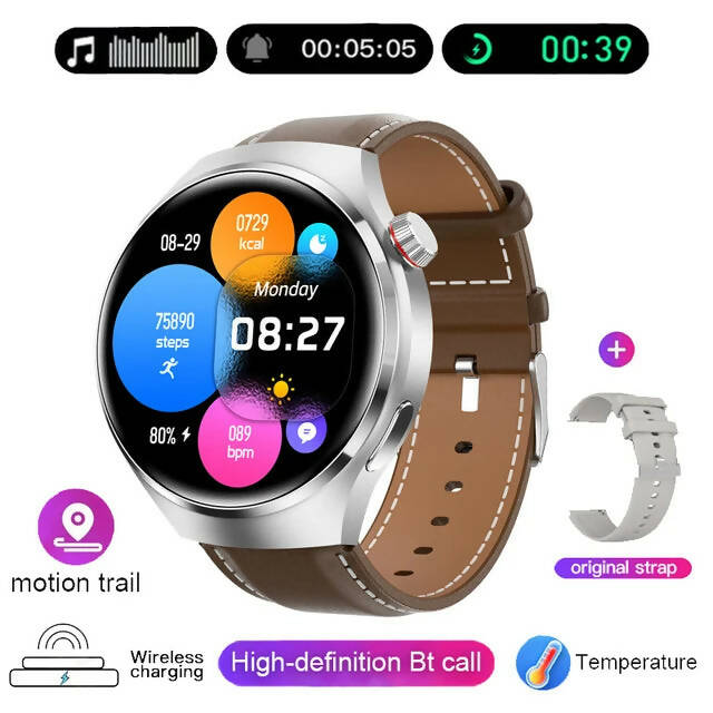 New GPS Smart Watch Men For Huawei GT4 Pro 360*360 HD Screen Heart rate Bluetooth Call NFC IP68Waterproof Blood Sugar Smartwatch