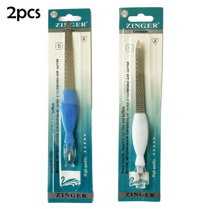 Zinger Dual Sided Metal Nail Files Perforated Dead Skin Removal