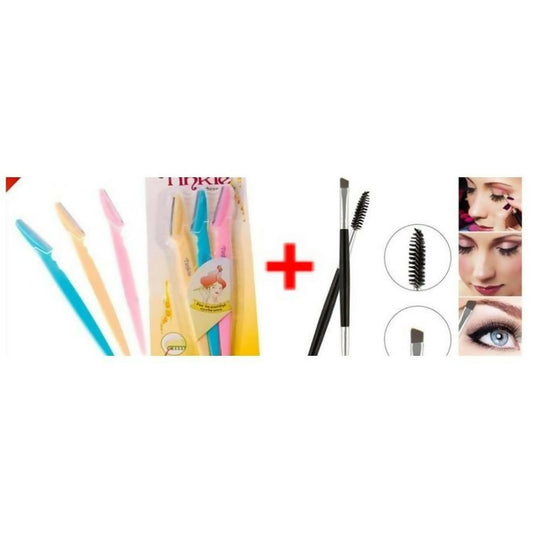 inkle Eyebrow Shaper Razor + Eyebrow Brush Spoolie