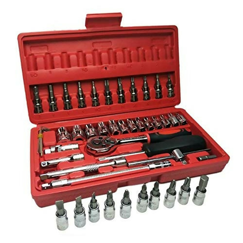 46Pcs Spanner Socket Set 1/4