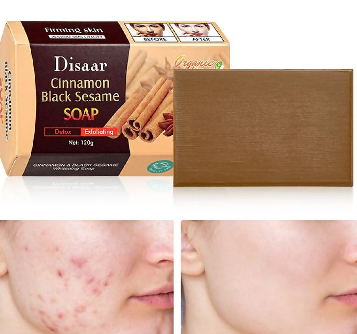 Disaar cinnamon and black sesame whitening soap -120g