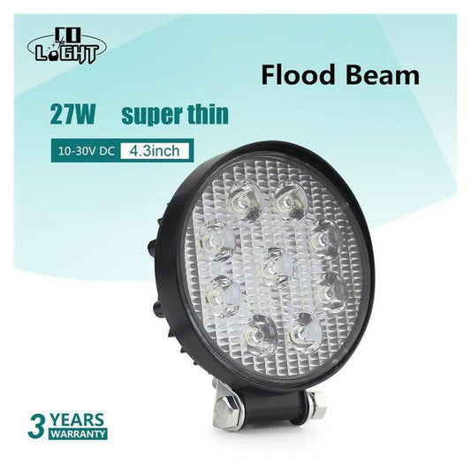 27W 4.3 Inch 5D LED Work Light Flood Spot Beams Driving Lamp For Truck Boat Offroad ATV 4WD 12V 24V