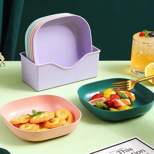 10pc Wheat Straw Plate Set