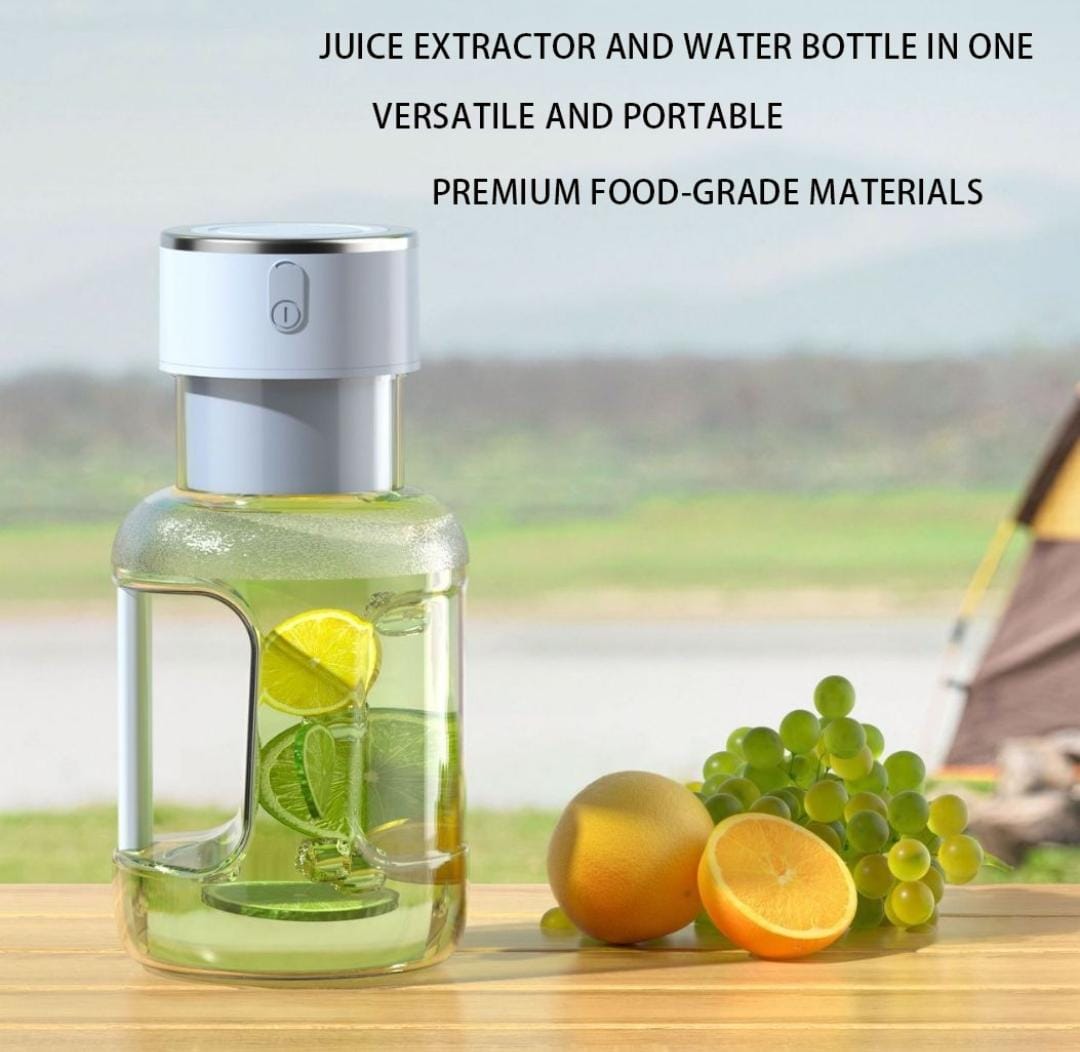 High-Quality 2-in-1 Cordless Rechargeable Portable Blender Juicer – 1600ml Capacity with Reusable Silicone Straw