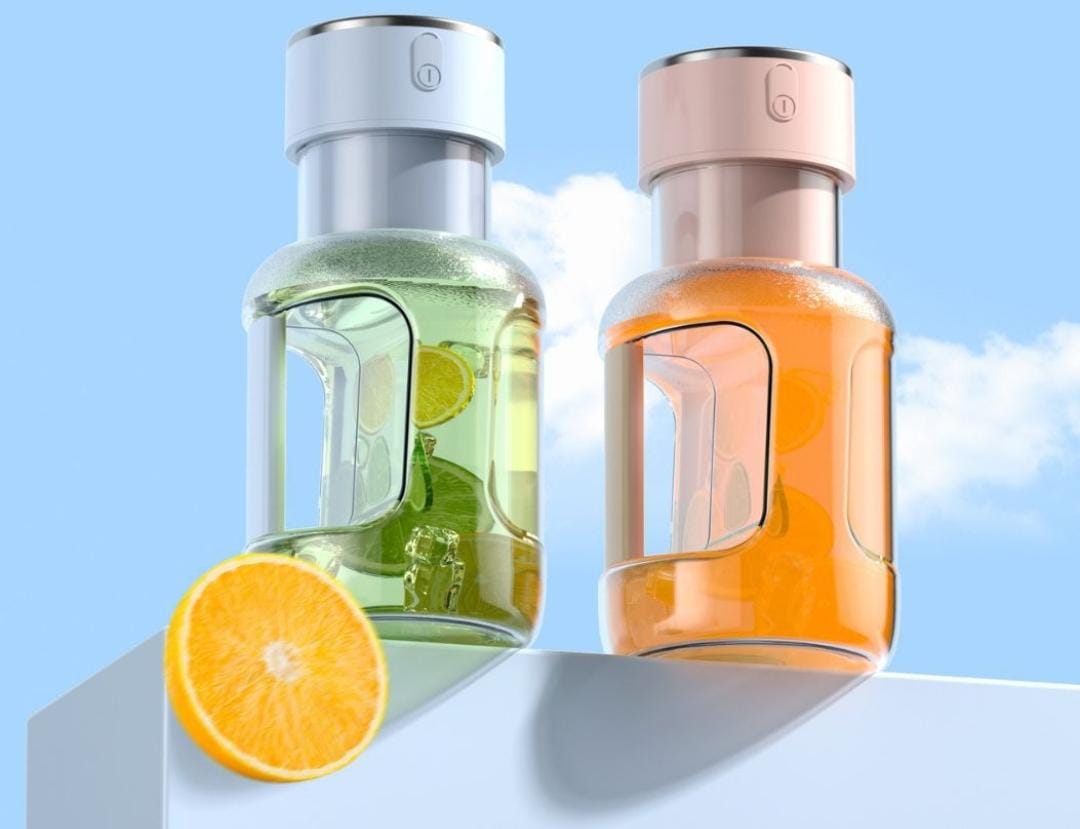 High-Quality 2-in-1 Cordless Rechargeable Portable Blender Juicer – 1600ml Capacity with Reusable Silicone Straw