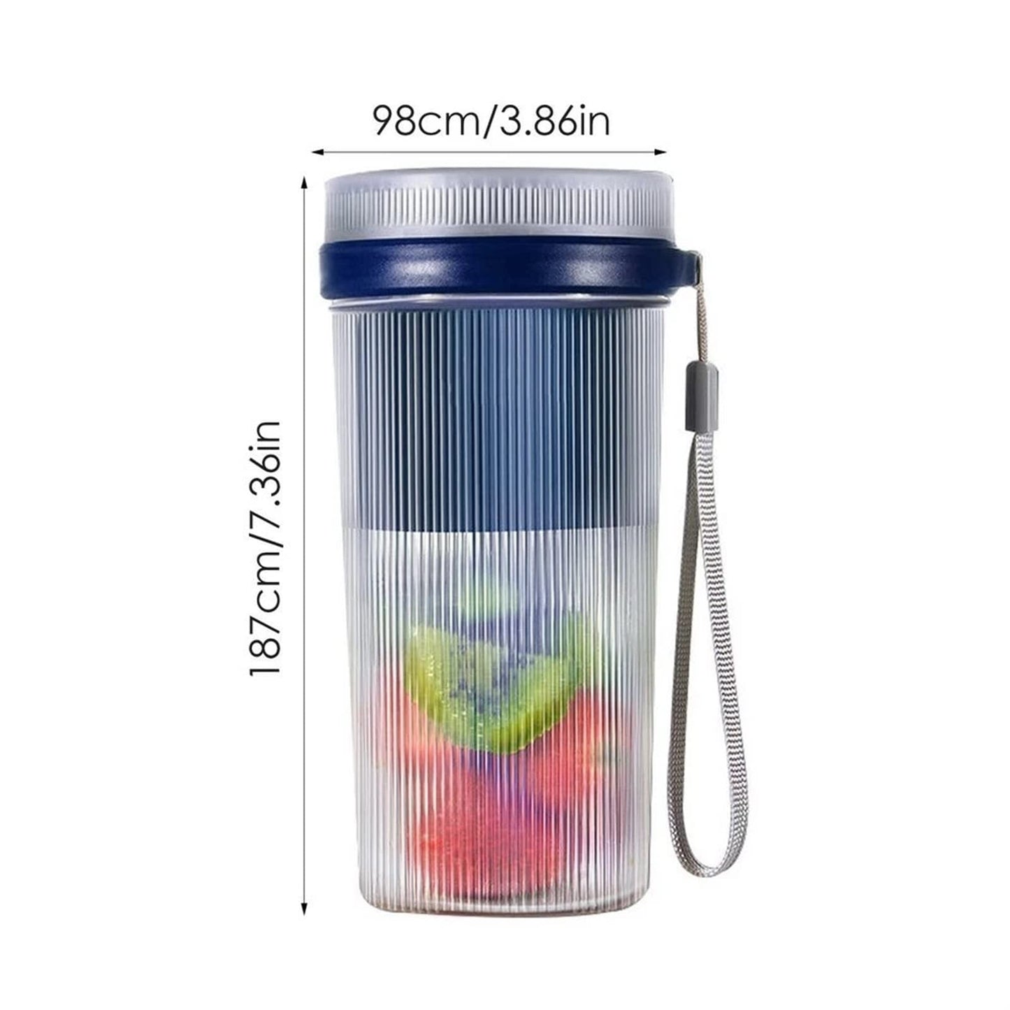 Jubake 400ml Rechargeable Portable Blender – USB Charging, 1500mAh Battery, Mini Smoothie & Juice Maker