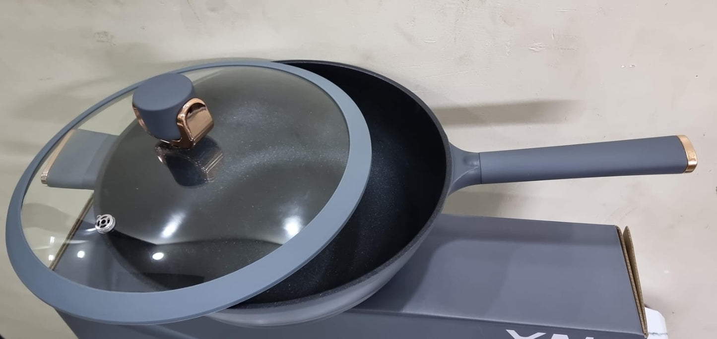 Casto XNS 320mm Nonstick Aluminium Broiled Pan – 6L Large-Capacity, Heavy-Duty Cooking Pan for Gas & Electric Stoves