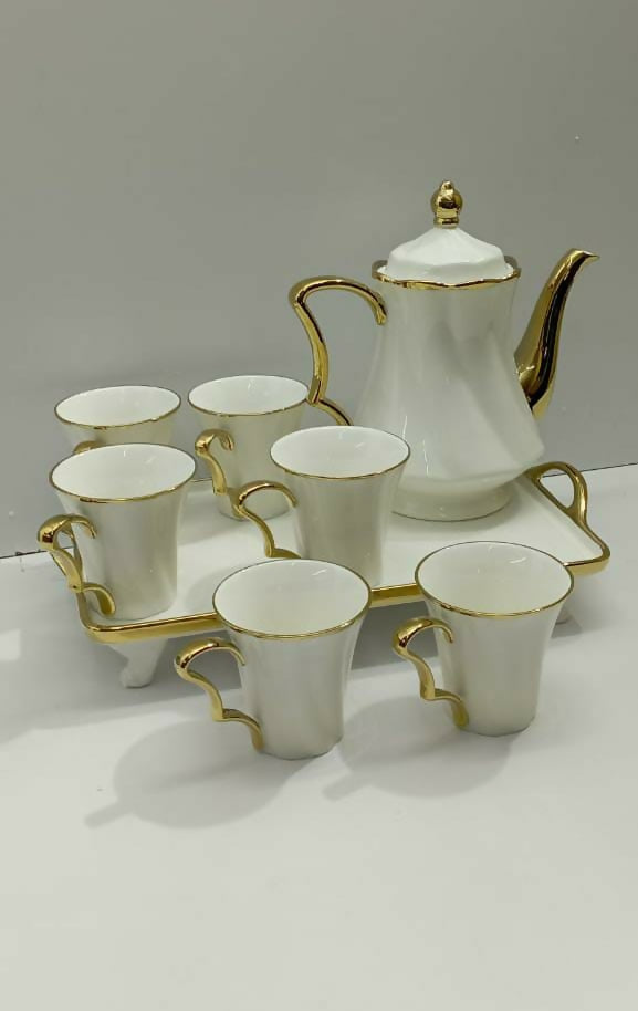 8 pcs ceramic tea set.