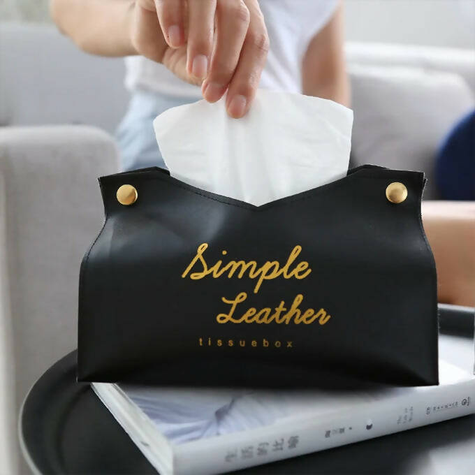 Simple life leather serviette holder