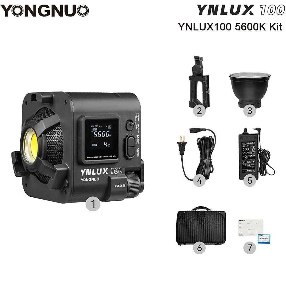 Yongnuo YNLUX100 Kit 100w Led for Photography Lighting Video Light Photograhy Vlog Photo Studio Lights Lamp Cameras Photographic