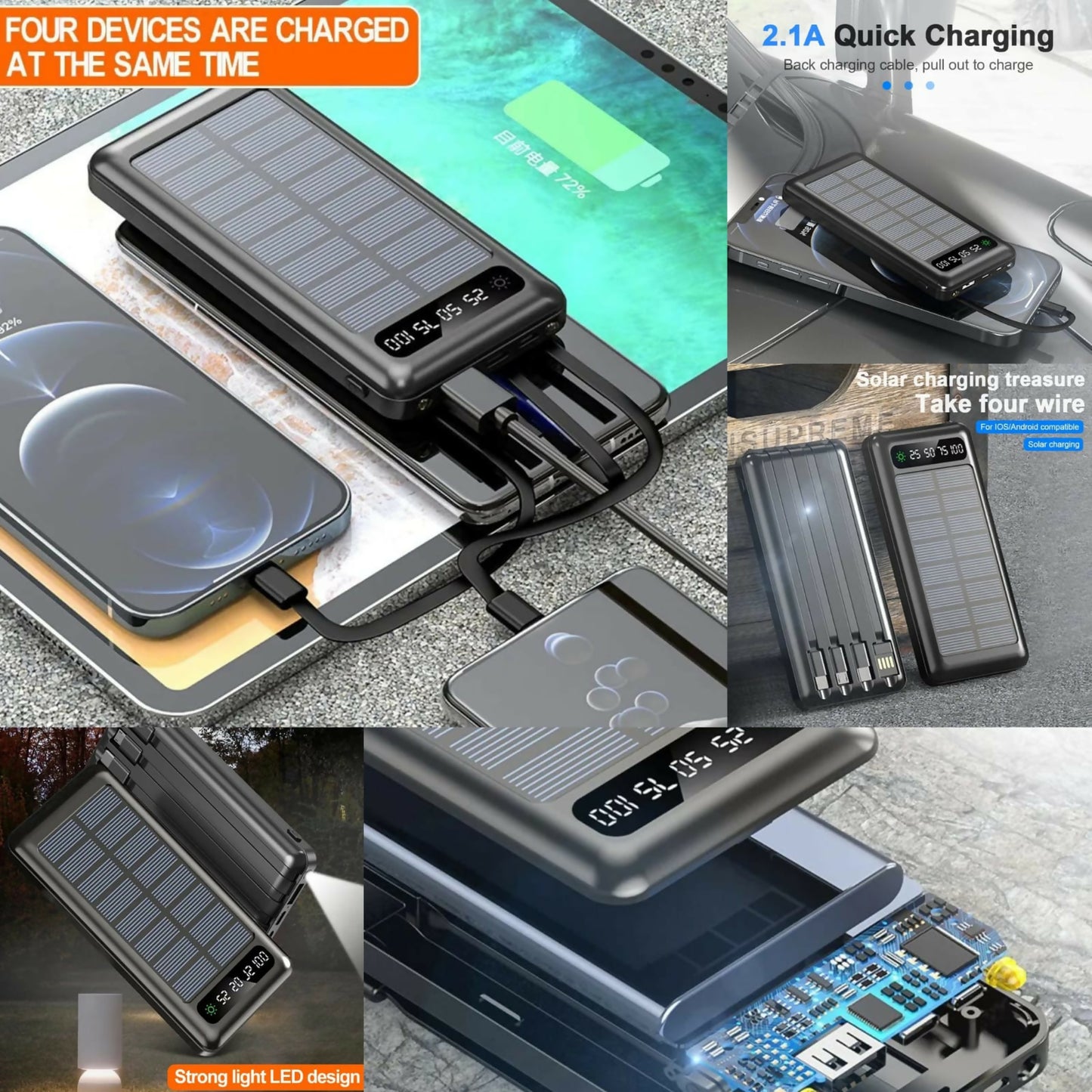 Solar Power Bank 12000mAh