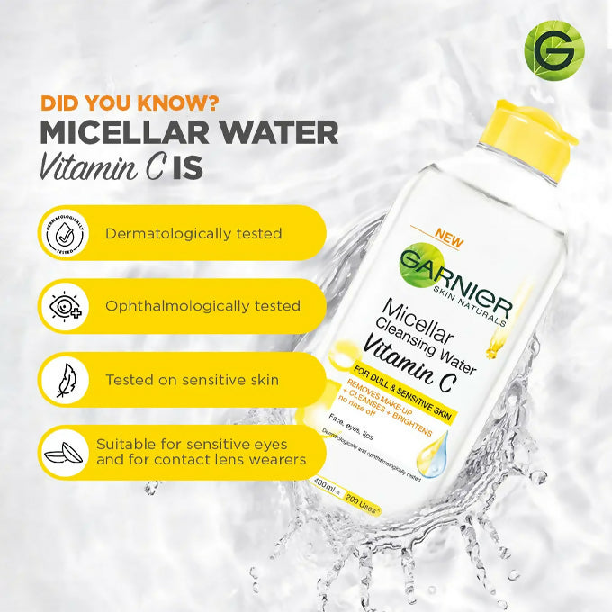 Garnier Skin Active Cleansing Water Micellar Vitamin C - 100ml