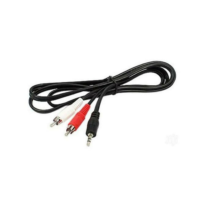 1 to 2 3.5mm Male Stereo Auxiliary Audio Jack - RCA Cable