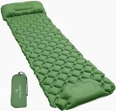 Sleeping pads with pillow and Air foot pump 