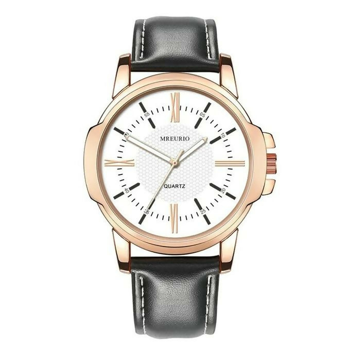 Top Brand Luxury Business Leather Watch Clock