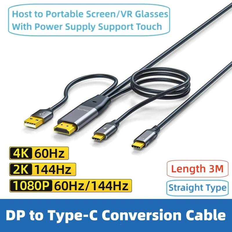 HDMI to USB Type-C Adapter 4K 60Hz Transfer Converter HD Data Connection Cable for Laptop HDMI Connect Type-C Portable Screen