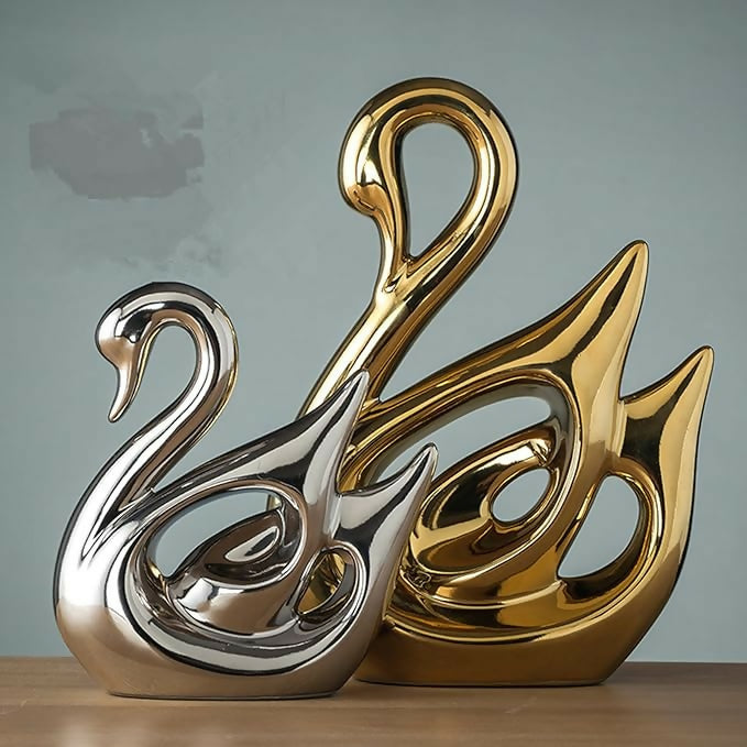 2-piece Decorative Swan