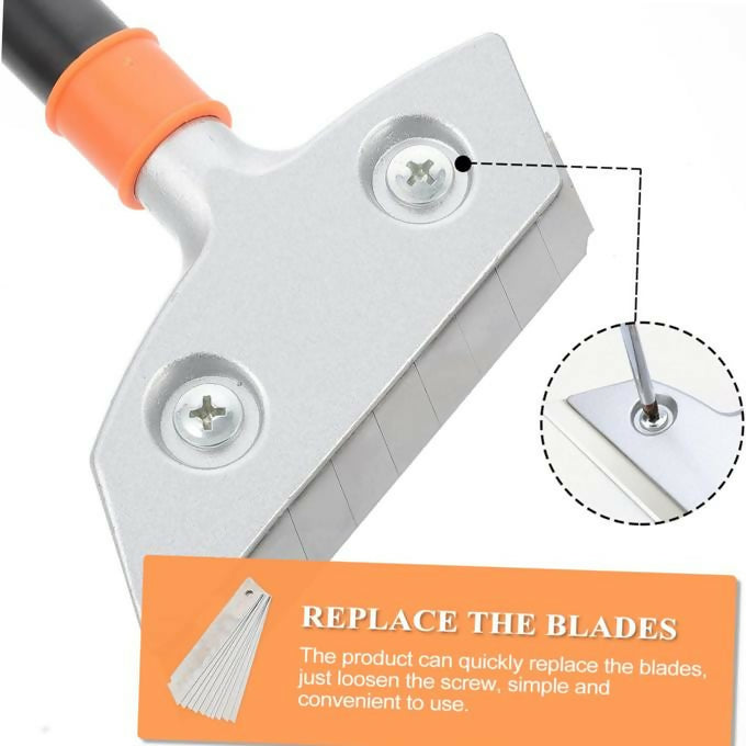 12 Inch Long Extension Heavy Duty Scraper Razor Blade Aluminum Handle Professional Hammer Tile Scrapper Glue Floor Cleaning