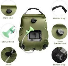 20L Solar Water Storage Bags Portable Camping Hiking Heating Shower Bathing Bags