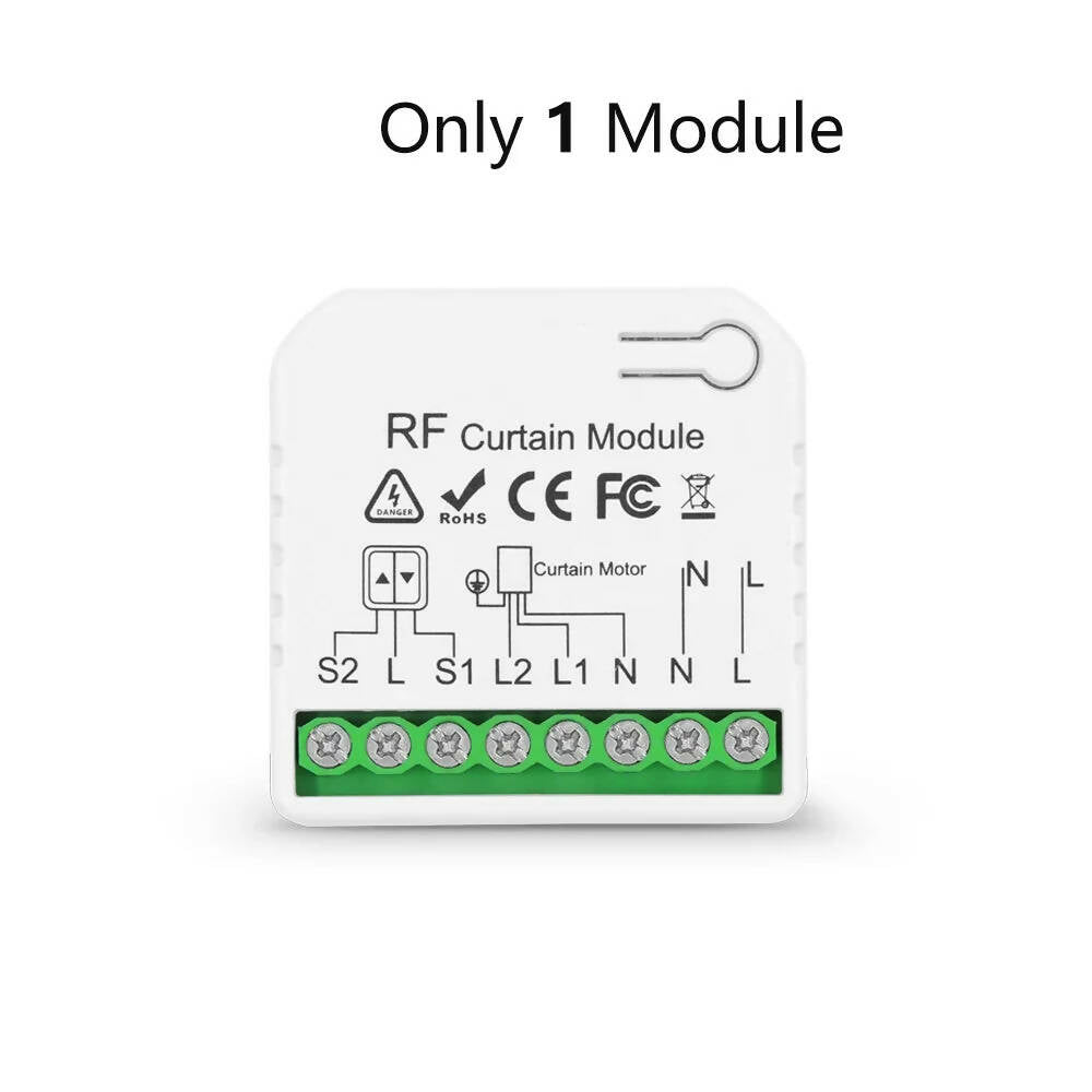 RF 433Mhz Roller Blinds Curtain Switch Module Remote Control 110V 220V 240V Smart Home for Roller Shutter Electric Blind Motor