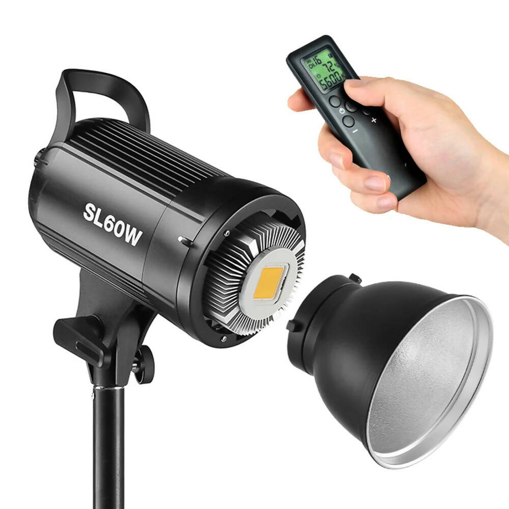 Godox SL-60W 5600K White Version Bowens Mount Led Continuous Light with Remote Control for Studio Photo Video Recording