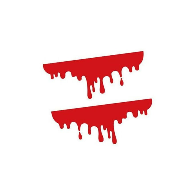 2 x Realistic Dripping Blood Car Sticker