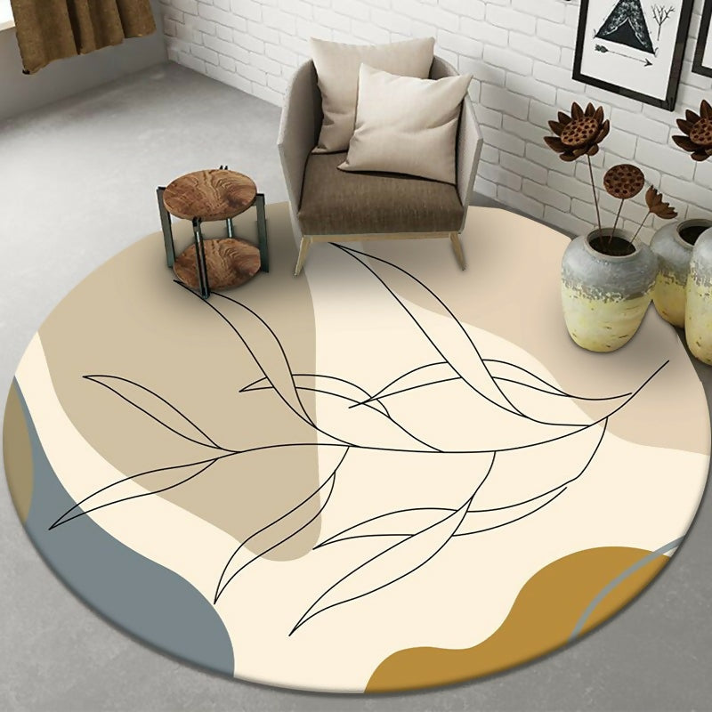 Modern minimalist round was rugs