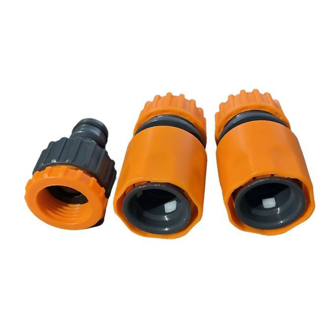 3pcs 1/2" 3/4" Garden Water Hose Pipe Fitting Set