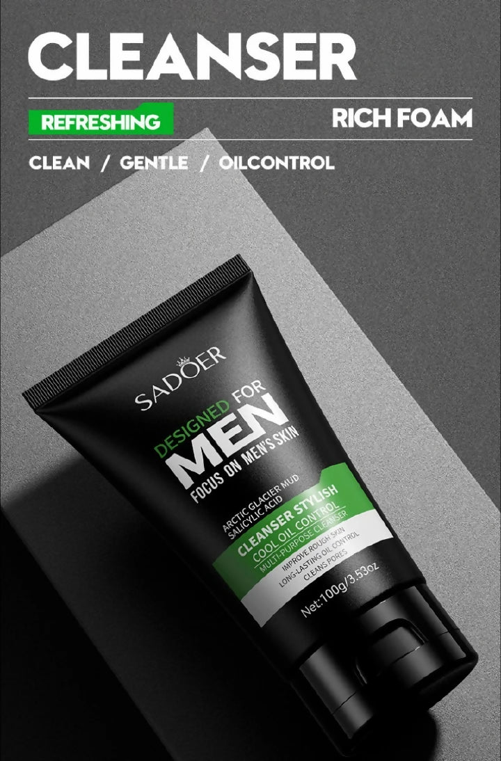 SADOER Men's Oil Control Facial Cleanser Hydrating And Soothing