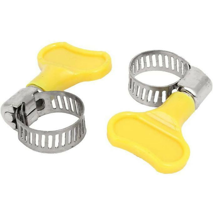 2pcs Adjustable 3/4" (13-19mm) Hose Gas Pipe Clamps Stainless Steel Screw