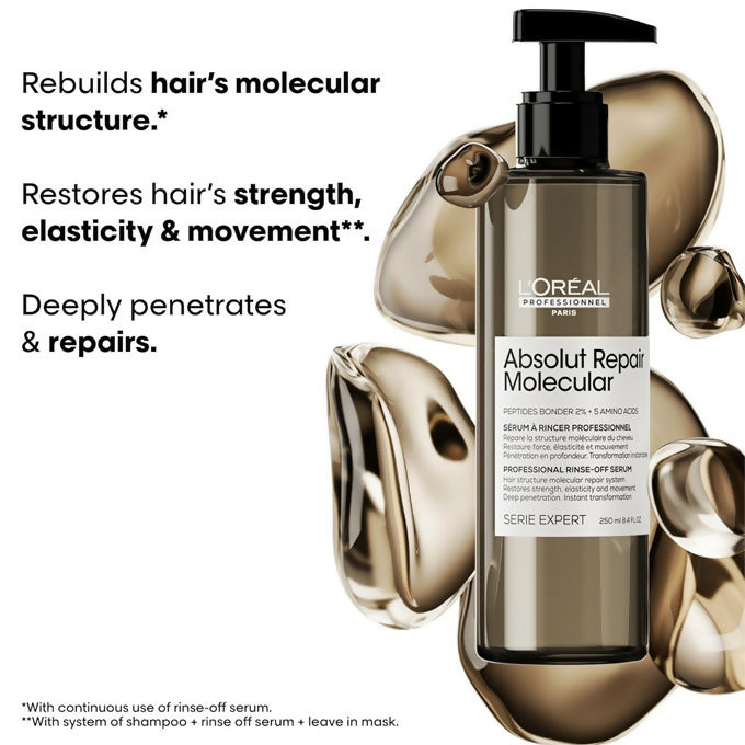 L'Oréal Professionnel Absolut Repair Molecular Hair Rinse-off Serum 250ML