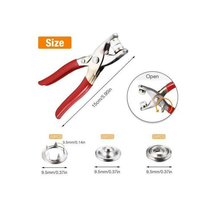 Metallic snup button pliers set1