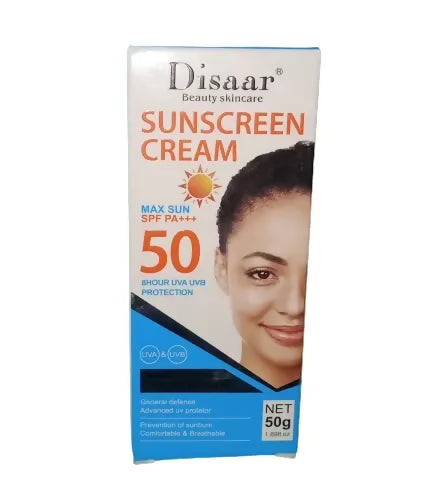 Disaar UVA/UVB Sunscreen Sensitive Sun Cream Sunblock SPF 50