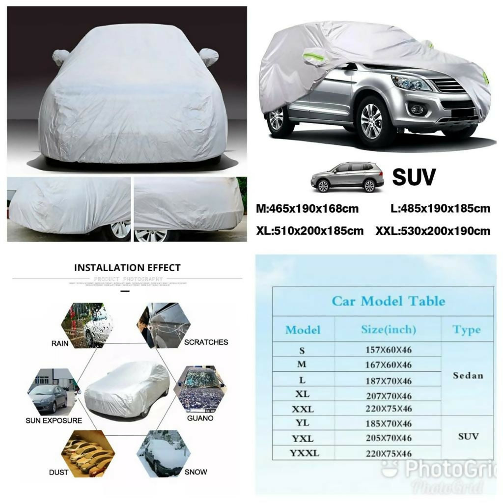 Universal Grey Car Cover Large size (Vitz, Passo, Demio)